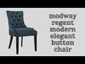 modway regent modern elegant button chair