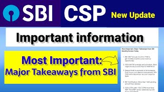 Important New Update।। Sbi Csp New Update 2024