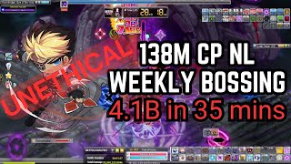 138m CP Night Lord Full Weekly Bossing - 4.1b in 35 mins