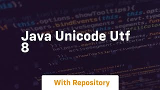 java unicode utf 8