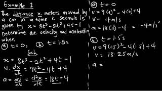 Ep 10 | Application of Differentiation | Velocity and Acceleration | Calculus