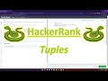 HackerRank (Python): Tuples