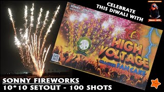 HIGH VOLTAGE  ✨ Sonny Fireworks 💥 Vinayaga Fireworks 🙌 100 shots #Fancake #crackers #Diwali