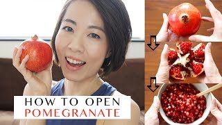 How to open a pomegranate 抗氧化紅寶石 開紅石榴 正確技巧