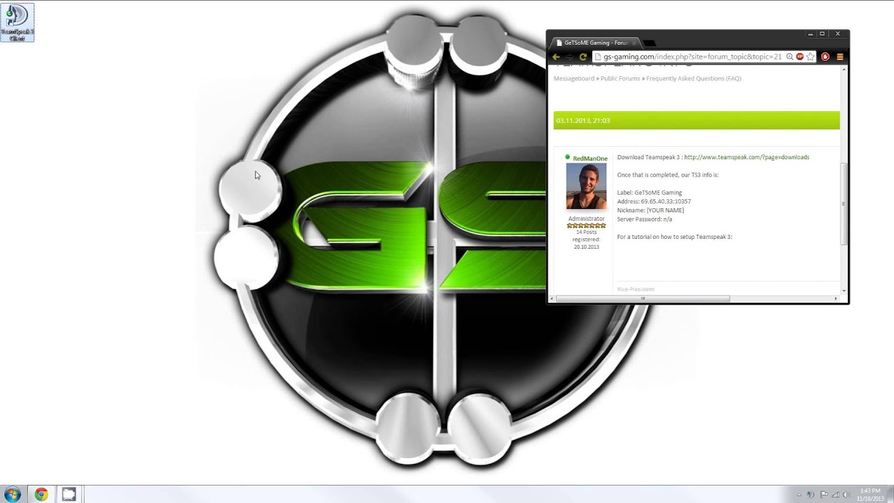 Teamspeak 3 Tutorial How To Connect Add Server Youtube
