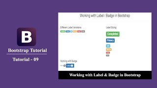 Bootstrap tutorial 9 - How to use label and badge classes in bootstrap?