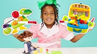 Toys and Colors Kitchen Toys!  Pretend Play Cooking Food