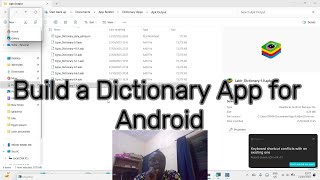 Dictionary app building
