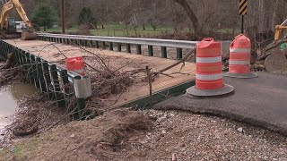 Newark neighborhood residents blocked in by bridge damaged from flooding