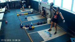 Pam Wheat, 136 snatches with a  20kg kettlebell, 17/12/2016