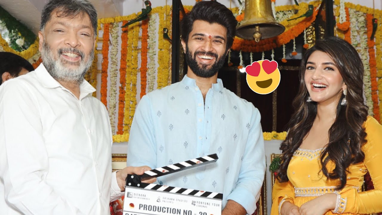 Vijay Deverakonda Sreeleela #VD12 Pooja Ceremony | Vijay Devarakonda ...