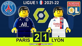 Paris Saint-Germain vs Lyon 2-1 • Ligue 1 21/22 Résumé PSG - OL Goals Highlights Lego Football