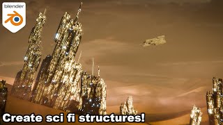 Create sci fi structures in blender with geometry nodes - Blender Tutorial