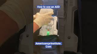 Learn how to use an AED at americancprinstitute.com #CPR #FirstAid #Shorts