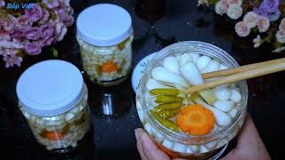 Củ Kiệu Ngâm Đường Phèn Không Cần Phơi Nắng, Không Ngâm Phèn Chua để cả năm vẫn trắng giòn ngon