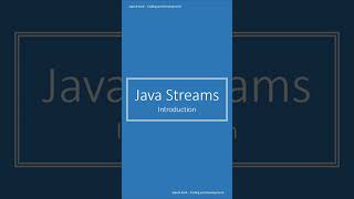 Java Streams Introduction