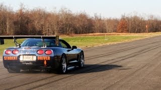 Single Turbo Corvette Accelerates on Air Strip