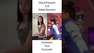 Charli D’amelio V/S Niana Guerrero TikTok Dance Battle 😍 #shorts #tiktok #CharlieD’amelio