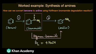 Worked problem: Synthesis of Amines | Amines | Class 12 | Chemistry | Khan Academy