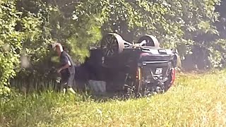 LEFT TWO KIDS in an FLIPPED Cadillac. Insane Moments Caught on Police Dashcam.