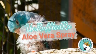 UnRuffledRx Aloe Vera Spray for Parrots   Soothing Feather Plucking Spray for Itchy Parrots