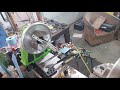 glassblowing on lathe