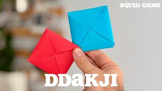 Comment faire un DDAKJI 🔵🔴 Le jeu de Squid Game saison 2 Origami