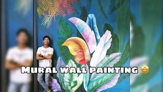 Mural wall painting  #artwithkaran #wallart   #mural #artist #muralart #walldecor #wallpaper #spray