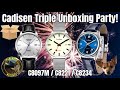 Cadisen C8097M / C8221 / C8234 Automatic Watch Triple Unboxing Fun!