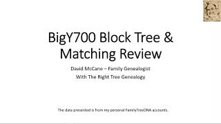FamilyTreeDNA - BigY700 Block and Match Data -Quick Overview- Real Data!