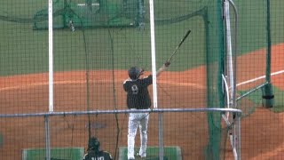 【快音✨✨】日本シリーズ初戦　柳田悠岐選手打撃練習　柵越え10本シーン🤣🤣 in京セラドーム　2020.1121