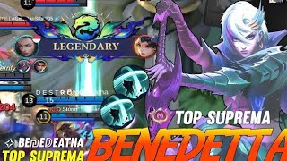 Legendary Benedetta Perfect Gameplay - Top Supreme Benedetta by★✧ Be₪eↁeatha - Mobile Legends