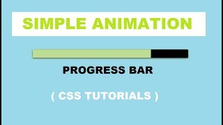 Simple Progress Bar Animation Using Only HTML & CSS - Pure HTML CSS Tutorial - CodeWithTanmay
