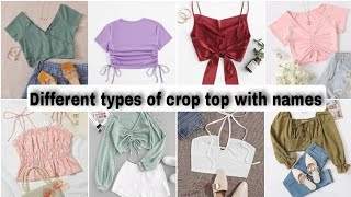 Types of crop tops with names/Types of crop t shirt/Crop top for girls/Types of tops with names