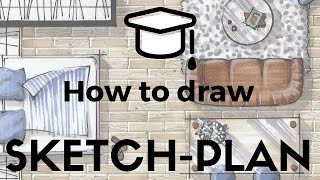 ✍🏼HOW TO DRAW A SKETCH-PLAN M/MARKERS IN 10 EASY STEPS? (5 min)