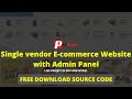 Single Vendor E-commerce in PHP and MySql||Free Source Code