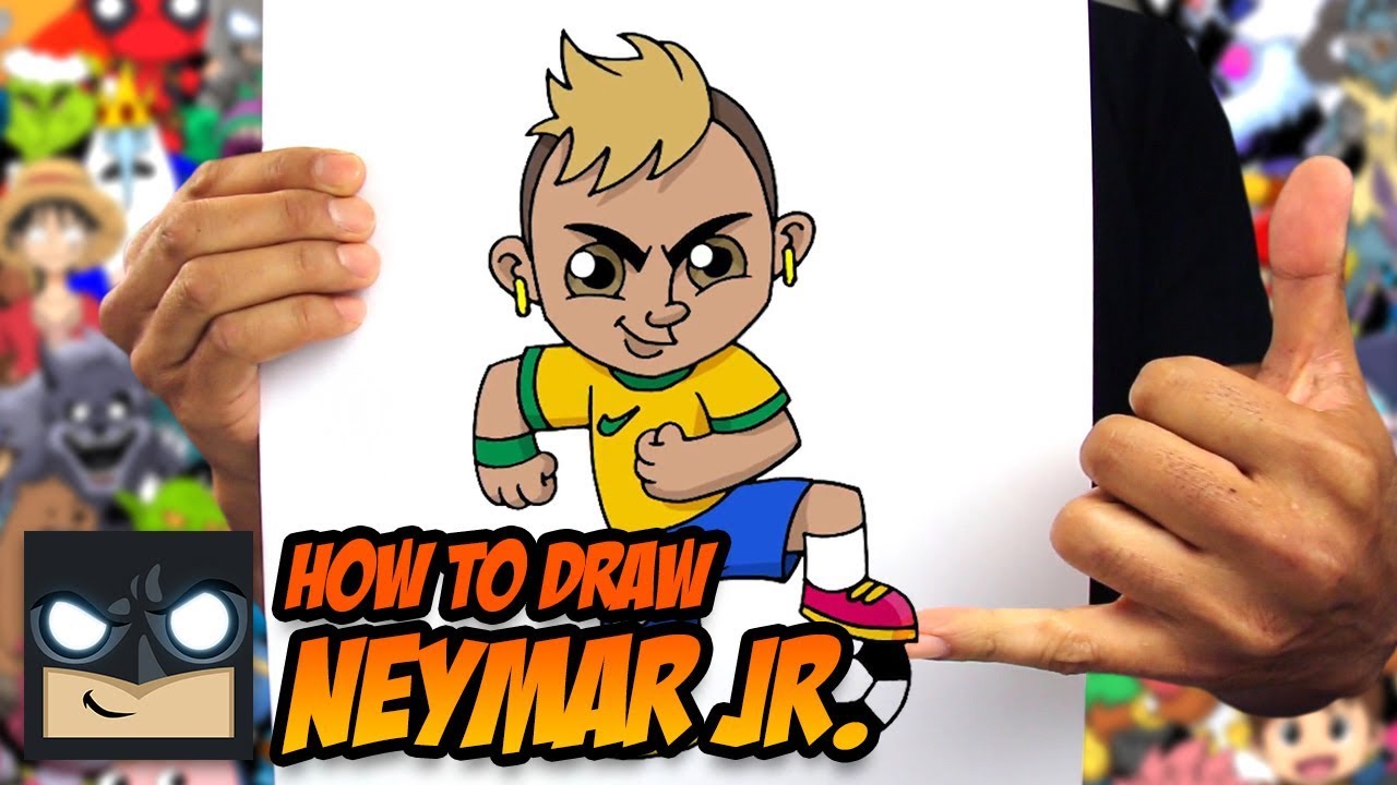 Learn How To Draw Neymar Jr Footballers Step By Step