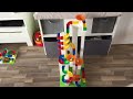 hubelino marble run tower with funnels 39 levels high