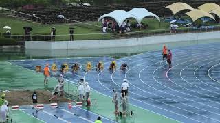 秋田市サマー陸上　男子100m4組　石田、田近、五十嵐　20210801