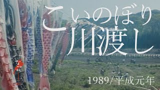 1989年　こいのぼり川渡し【なつかしが】