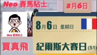 [買真飛] 【賽馬貼士】2023年8月6日 法國賽事 心水推介 法國多維爾馬場 紀爾斯大賽日 Prix Maurice de Gheest Day Deauville Racecourse