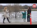 assiniboine river flooding forces residents from homes