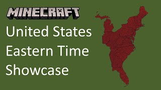 USA Eastern Time Zone Map in Minecraft Showcase