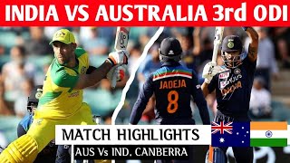 AUS Vs IND, 3rd ODI 2020 Highlights