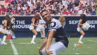 Male Dancers Join Women Cheerleaders On Sidelines At NFL Games