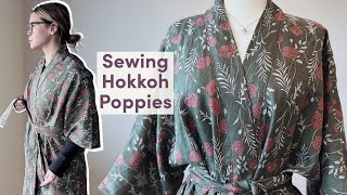 Sew Along With Me: Easy Robe in Hokkoh Poppies Linen | Vlogmas 🎄 Ep 4