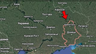 Карта Донецкой области.