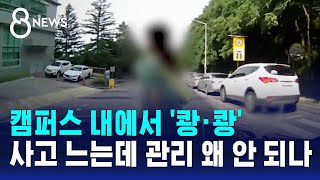 캠퍼스 좁은 언덕길에 '쾅'…사고 급증에도 관리 미흡, 왜 / SBS 8뉴스