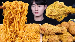 ENG SUB) ASMR SPICY FIRE NOODLES \u0026 FRIED CHICKEN \u0026 CHEESE BALL EATING SOUNDS MUKBANG 먹방ASMR MUKBANG