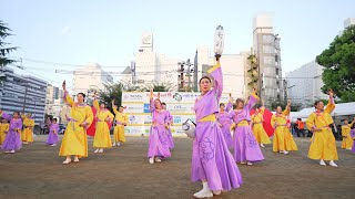 [4K] 七彩　うらじゃ 2023 (おかやま桃太郎まつり) 1日目　中央町下田町公園演舞場 ナイト演舞